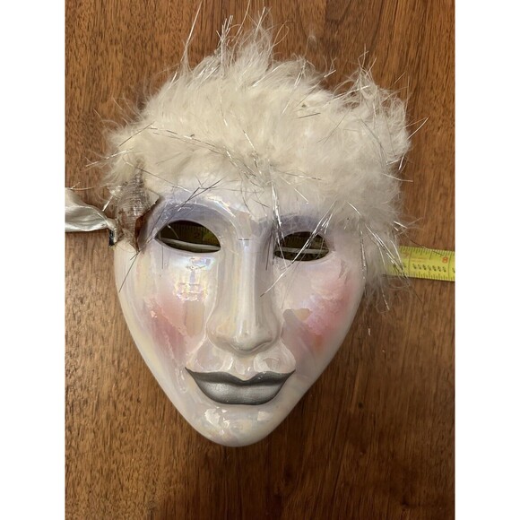 VNTG CERAMIC MARDI GRAS MASK WALL PARADISE COLLECTION  HANGING DECOR. 7 X 6 in - Picture 7 of 8